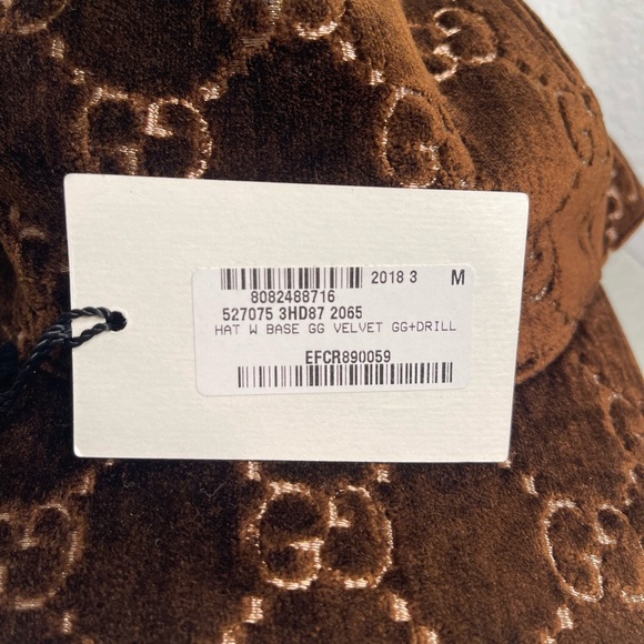 Gucci Velvet Monogram Baseball Cap - Picture 4 of 7
